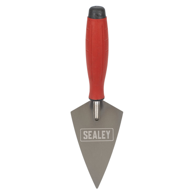 Sealey T1222 Stainless Steel Sharp Pointing Trowel - Rubber Handle - 140mm