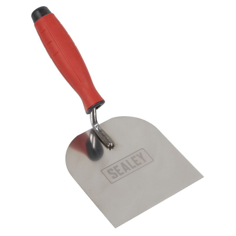 Sealey T1706 Stainless Steel Margin Trowel - Rubber Handle - 120mm