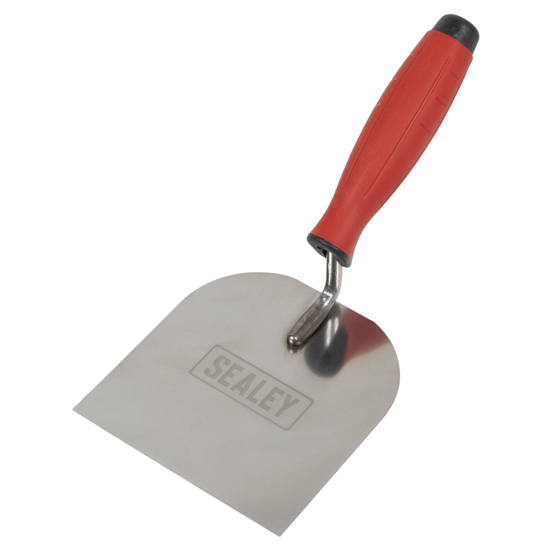 Sealey T1706 Stainless Steel Margin Trowel - Rubber Handle - 120mm