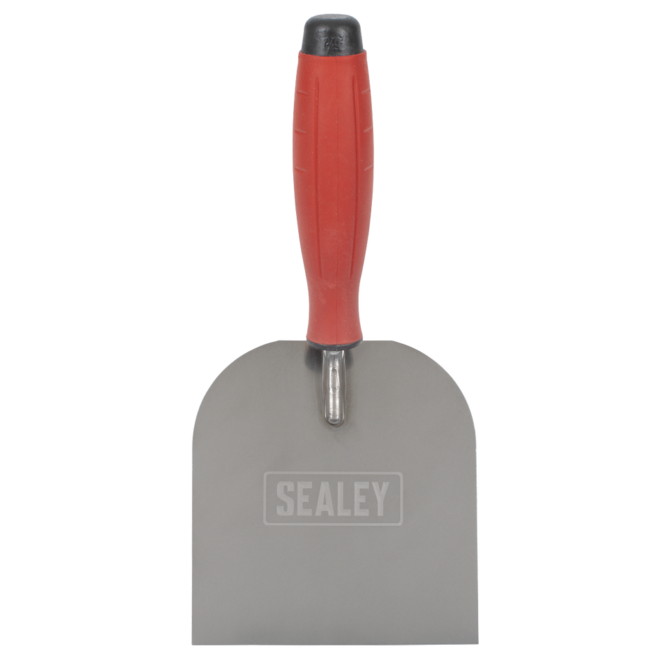 Sealey T1706 Stainless Steel Margin Trowel - Rubber Handle - 120mm