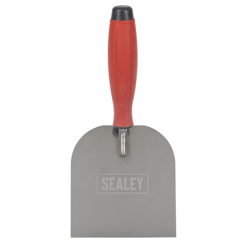 Sealey T1706 Stainless Steel Margin Trowel - Rubber Handle - 120mm