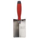 Sealey T1802 Stainless Steel Internal Corner Trowel - Rubber Handle - 120 x 60mm