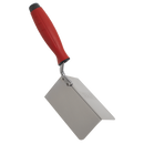 Sealey T1803 Stainless Steel External Corner Trowel - Rubber Handle - 120 x 60mm