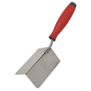 Sealey T1803 Stainless Steel External Corner Trowel - Rubber Handle - 120 x 60mm