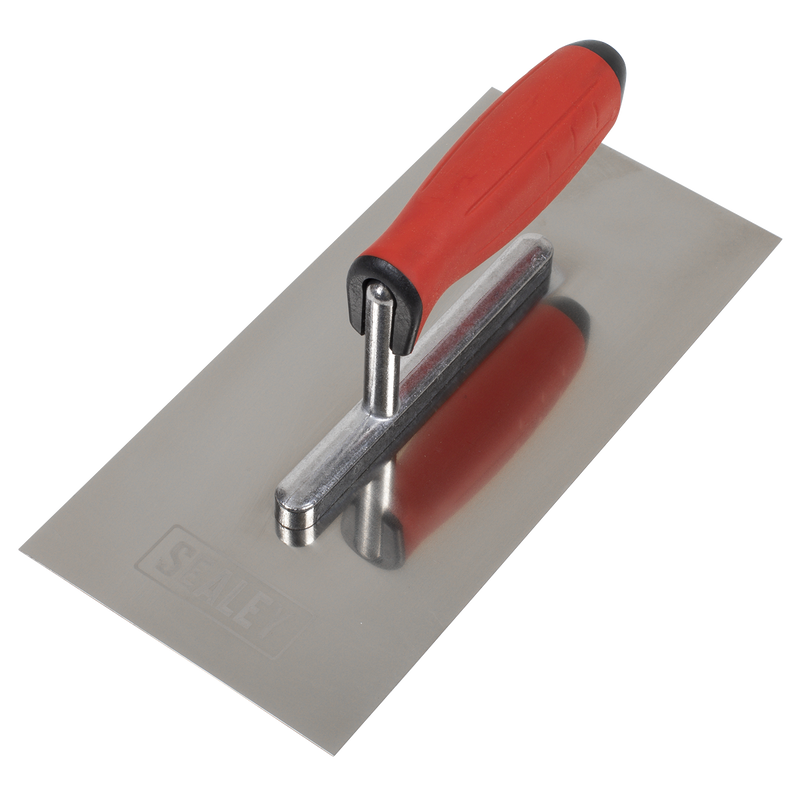Sealey T7800 Stainless Steel 270mm Plastering Trowel - Rubber Handle