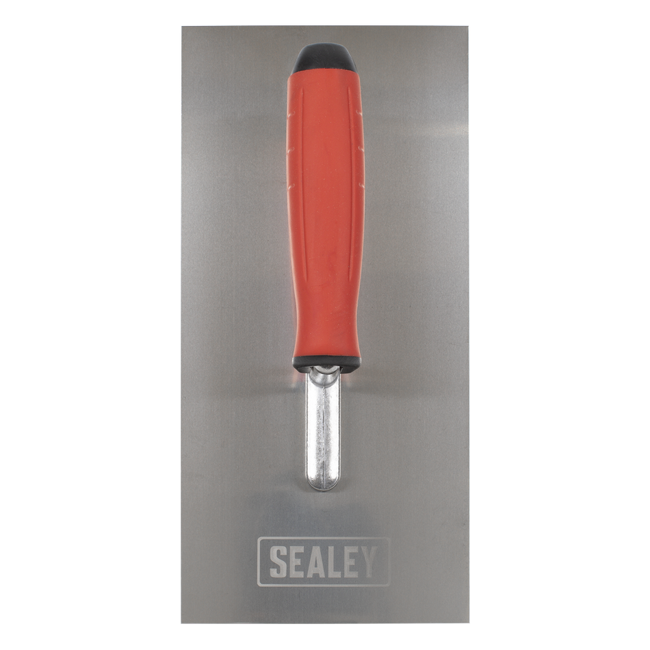 Sealey T7800 Stainless Steel 270mm Plastering Trowel - Rubber Handle