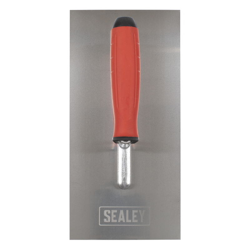 Sealey T7800 Stainless Steel 270mm Plastering Trowel - Rubber Handle
