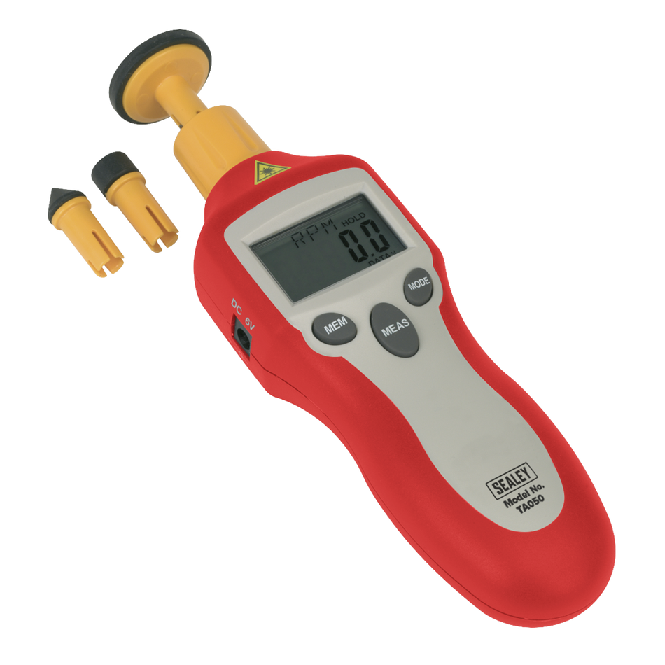 Sealey TA050 Digital Tachometer - Contact/Non-Contact