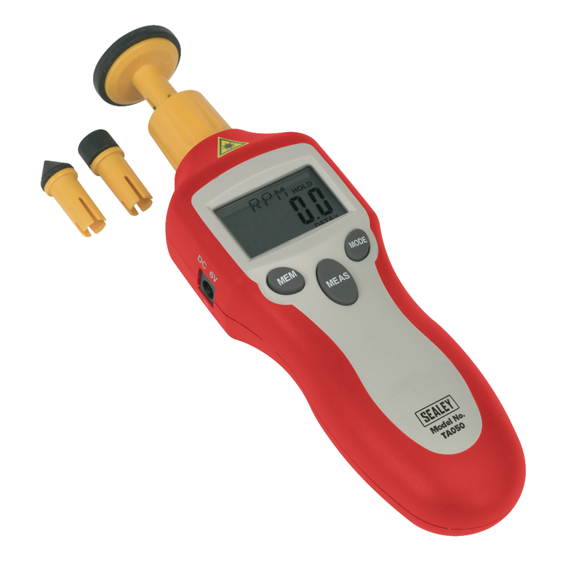 Sealey TA050 Digital Tachometer - Contact/Non-Contact