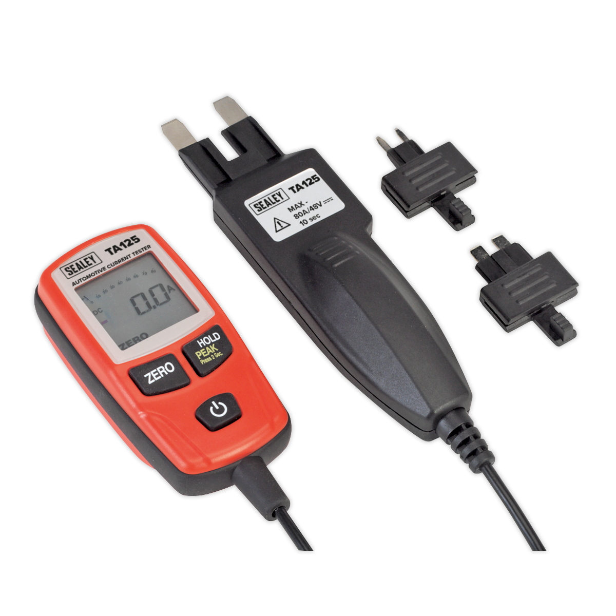 Sealey TA125 80A Automotive Current Tester - Mini, Standard & Maxi Blade Fuses
