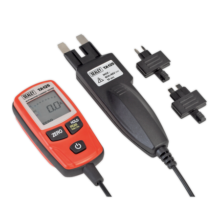 Sealey TA125 80A Automotive Current Tester - Mini, Standard & Maxi Blade Fuses