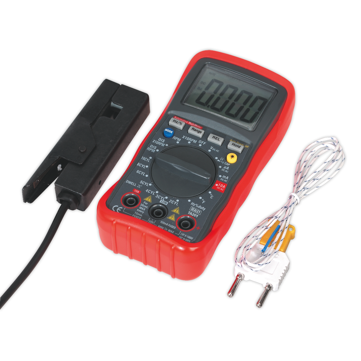Sealey TA201 13-Function Digital Automotive Analyser with Inductive Coupler