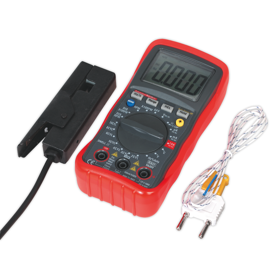 Sealey TA201 13-Function Digital Automotive Analyser with Inductive Coupler