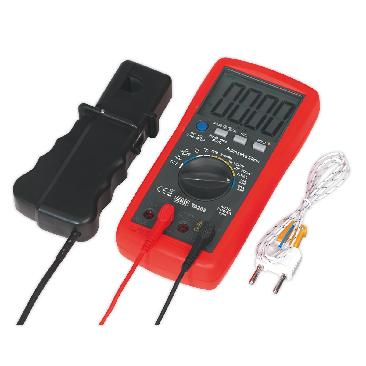 Sealey TA202 14-Function Digital Automotive Analyser with Inductive Coupler