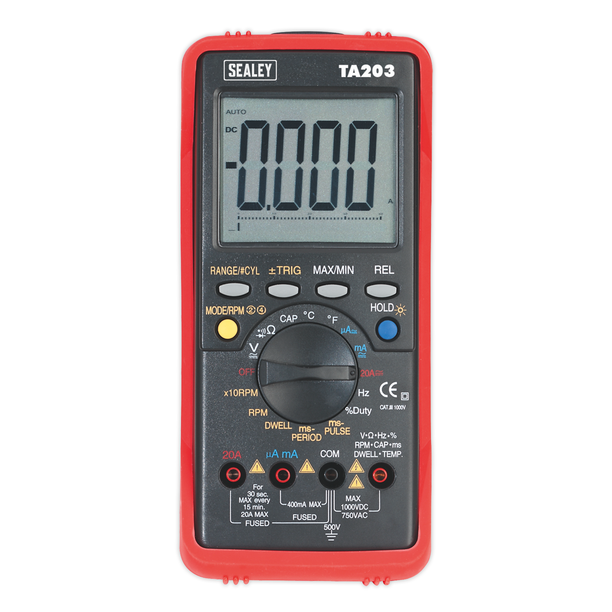 Sealey TA203 15-Function Digital Automotive Multimeter with Bar Graph/PC Link