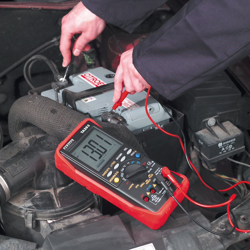 Sealey TA203 15-Function Digital Automotive Multimeter with Bar Graph/PC Link