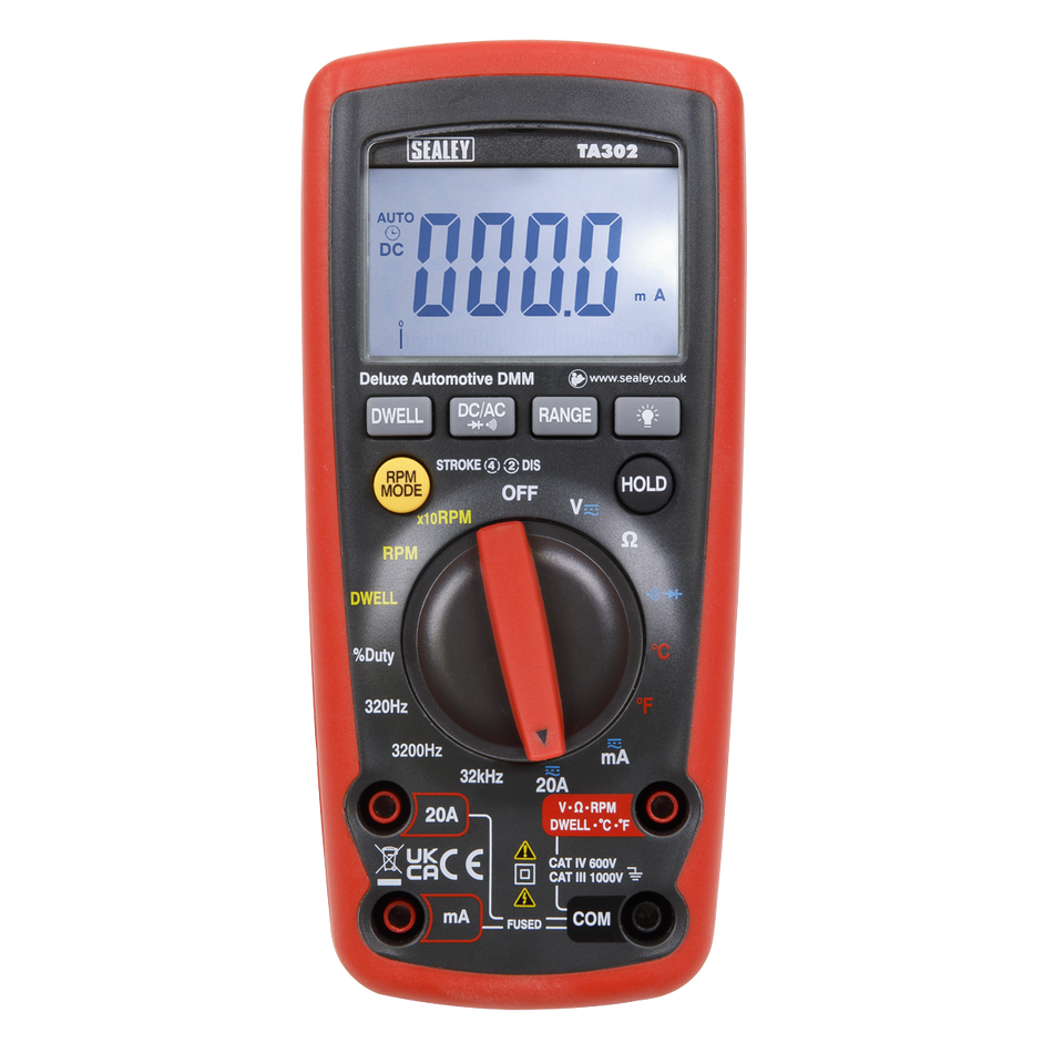 Sealey TA302 12-Function Digital Automotive Analyser with Inductive Coupler