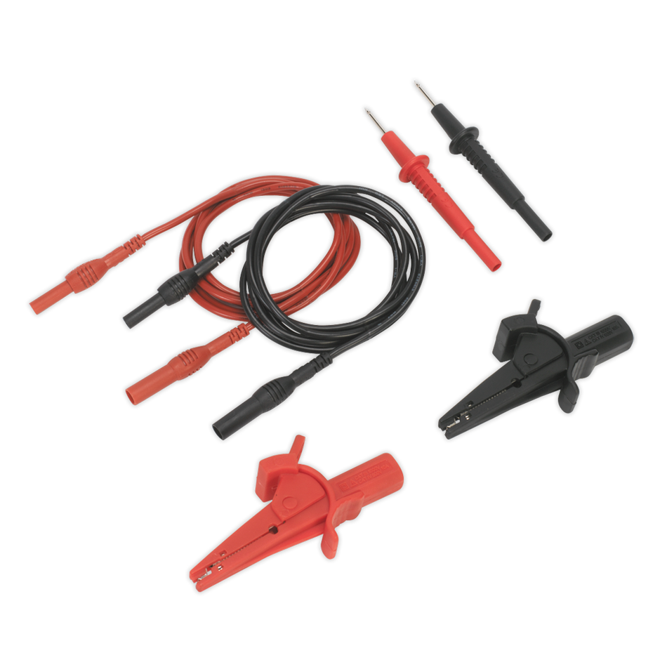 Sealey TATL 6pc Automotive Test Lead & Crocodile Clip Set