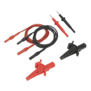 Sealey TATL 6pc Automotive Test Lead & Crocodile Clip Set