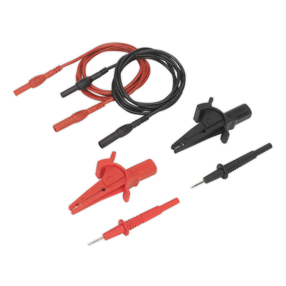Sealey TATL 6pc Automotive Test Lead & Crocodile Clip Set