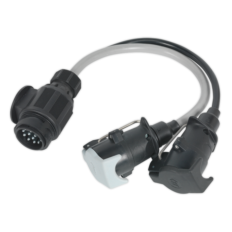 Sealey TB55 Conversion Lead - 13-Pin Euro To 7-Pin N & S-Type Plugs