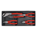 Sealey TBT02 4pc Pliers Set with Tool Tray