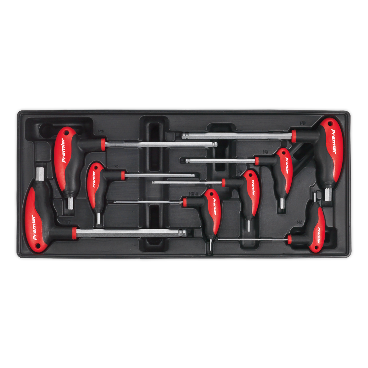 Sealey TBT06 8pc T-Handle Ball-End Hex Key Set with Tool Tray