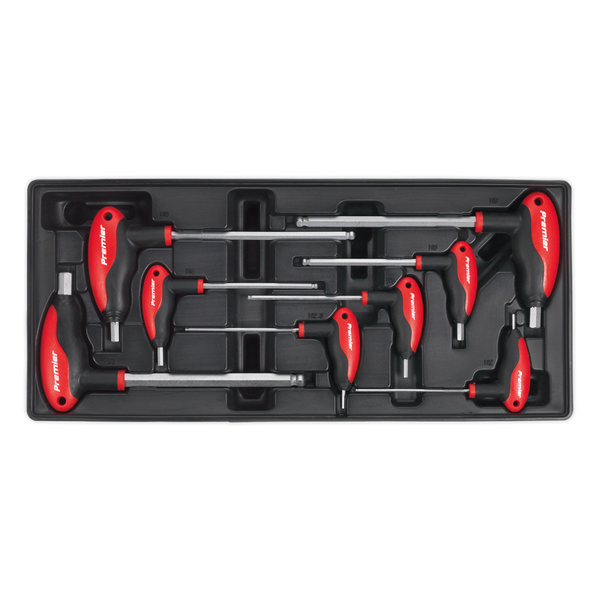 Sealey TBT06 8pc T-Handle Ball-End Hex Key Set with Tool Tray