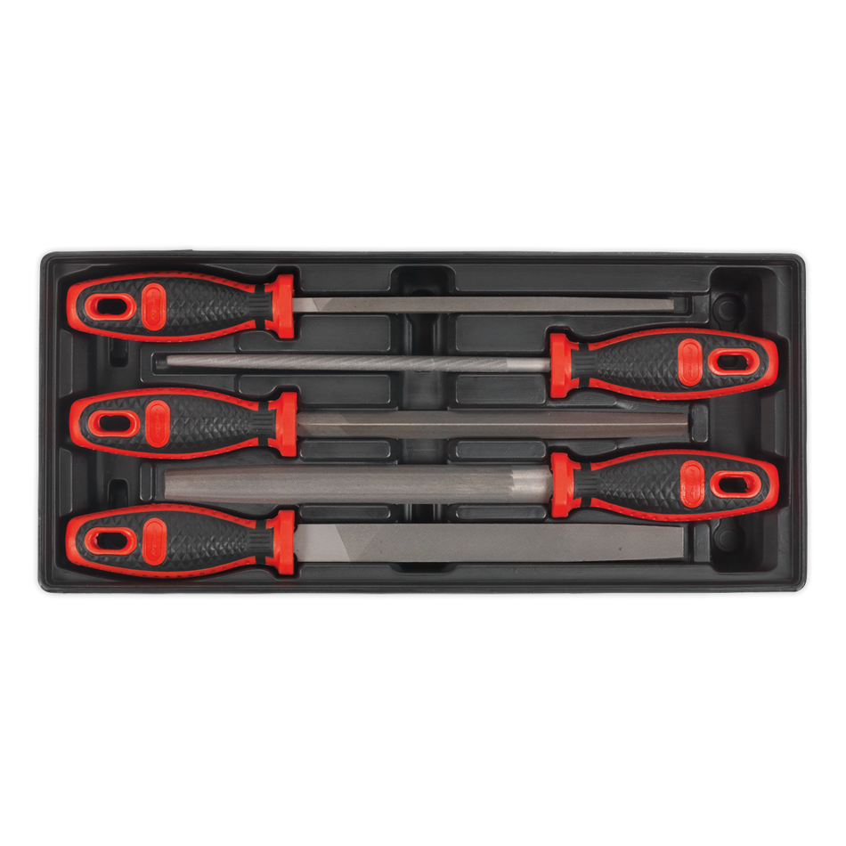 Sealey TBT09 5pc Engineer's File Set with Tool Tray