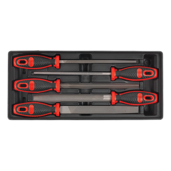 Sealey TBT09 5pc Engineer's File Set with Tool Tray