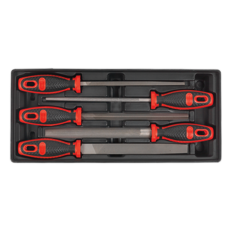 Sealey TBT09 5pc Engineer's File Set with Tool Tray