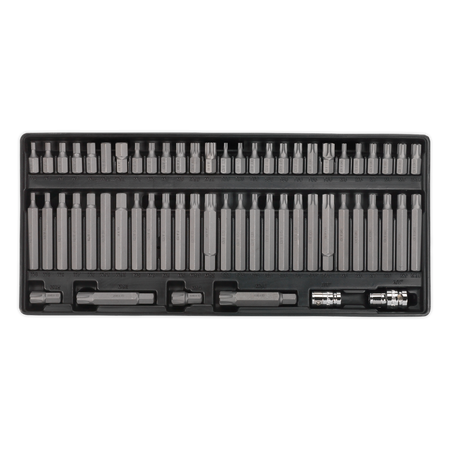 Sealey TBT11 60pc Security TRX-Star*/Hex/Ribe/Spline Bit Set with Tool Tray