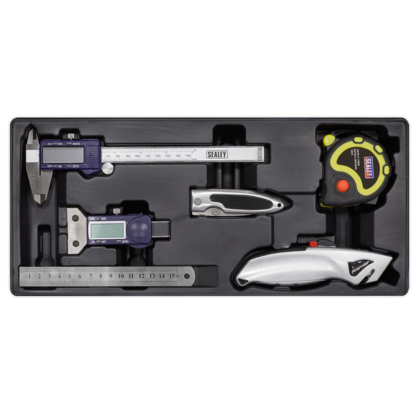 Sealey TBT12 6pc Measuring & Cutting Set with Tool Tray