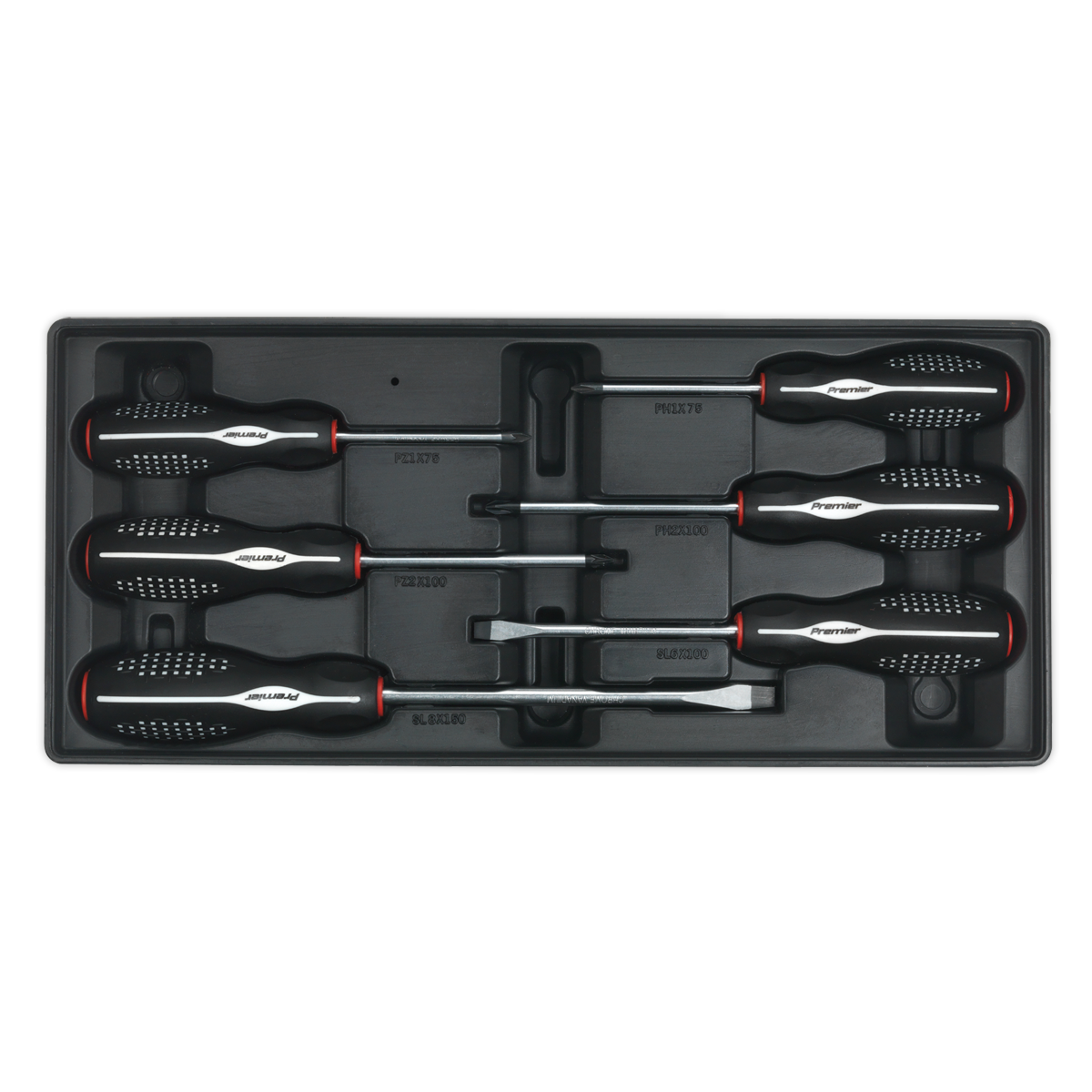 Sealey TBT14 6pc Screwdriver Set with Tool Tray