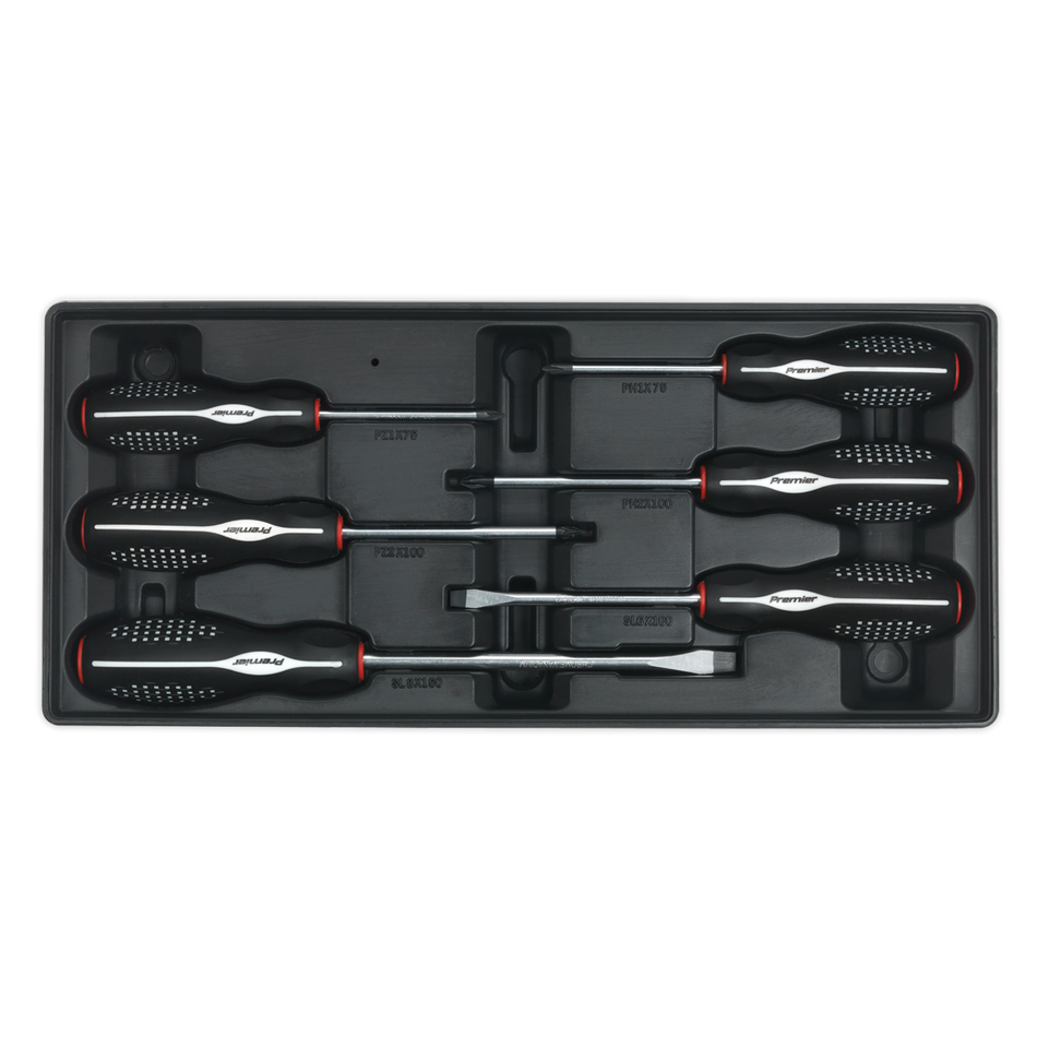 Sealey TBT14 6pc Screwdriver Set with Tool Tray