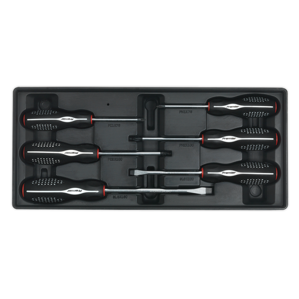 Sealey TBT14 6pc Screwdriver Set with Tool Tray
