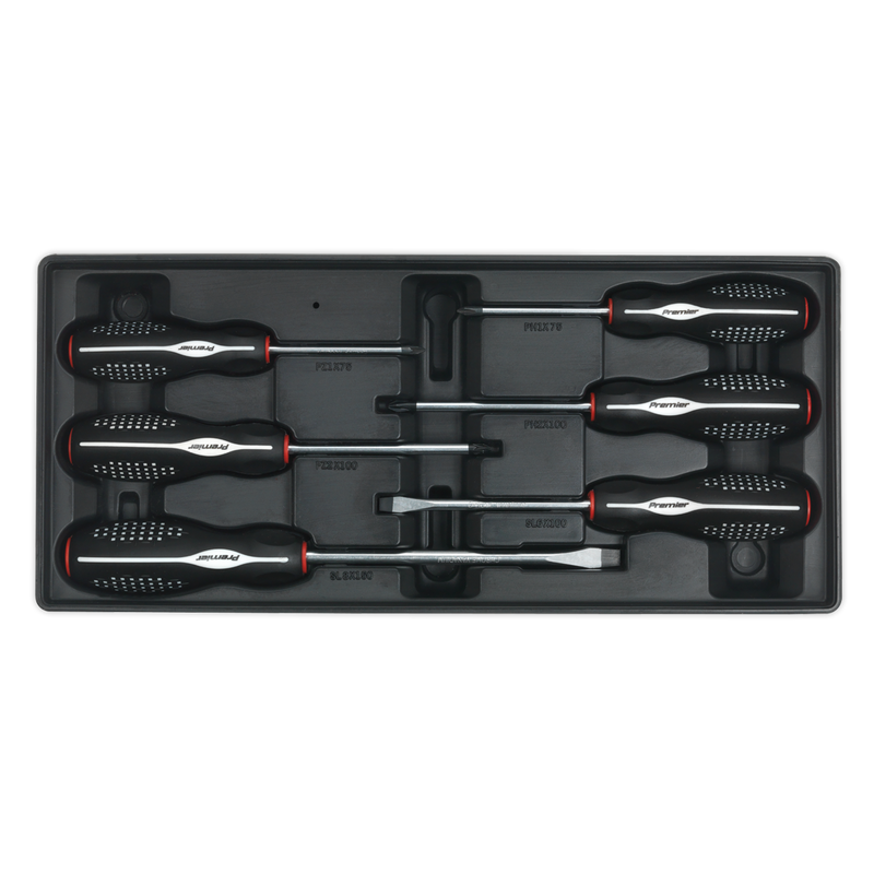 Sealey TBT14 6pc Screwdriver Set with Tool Tray