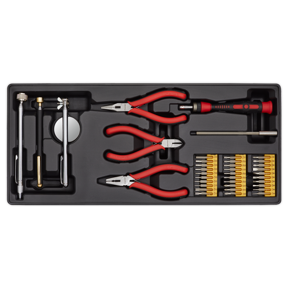 Sealey TBT17 38pc Precision & Pick-Up Tool Set with Tool Tray