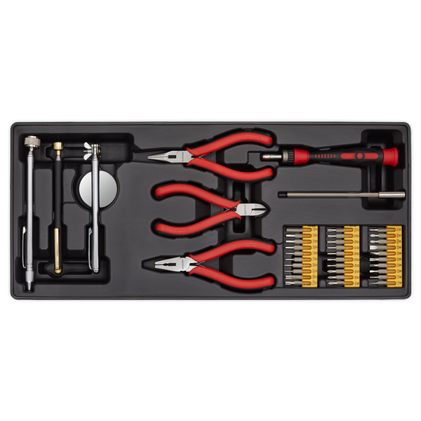 Sealey TBT17 38pc Precision & Pick-Up Tool Set with Tool Tray
