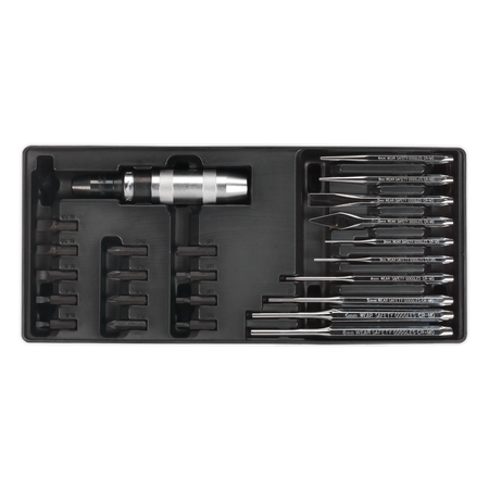 Sealey TBT18 25pc Impact Driver & Punch Set with Tool Tray