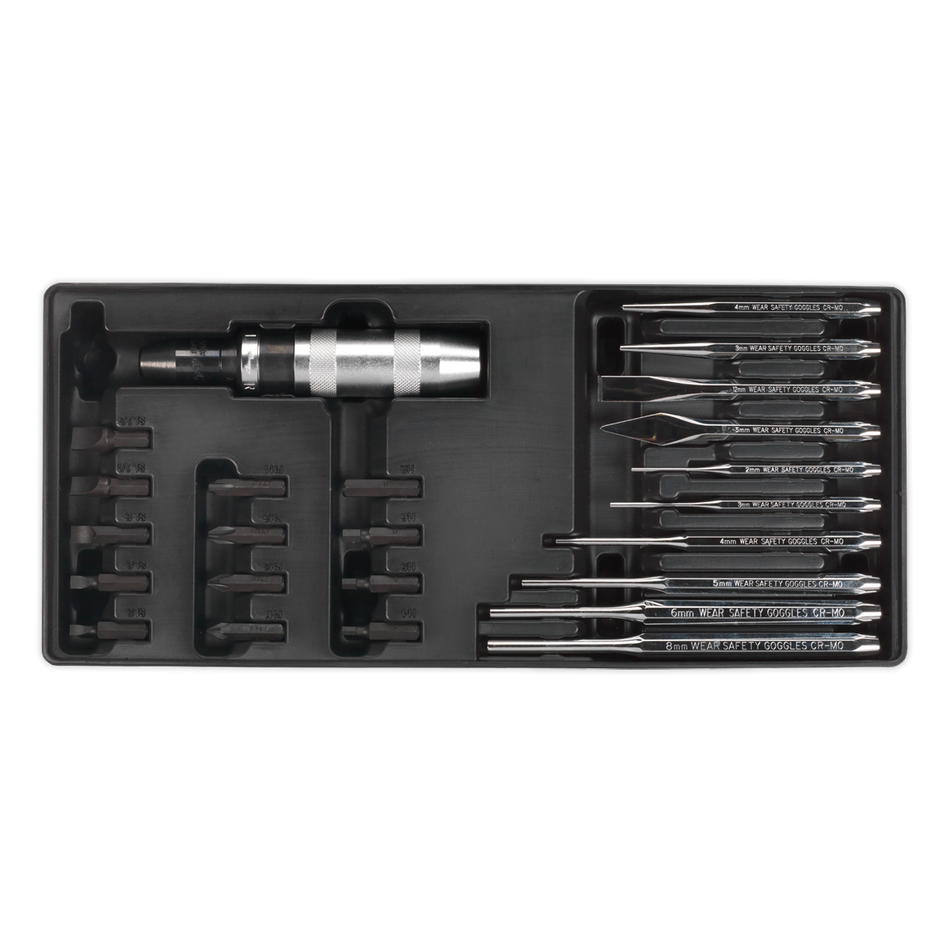 Sealey TBT18 25pc Impact Driver & Punch Set with Tool Tray