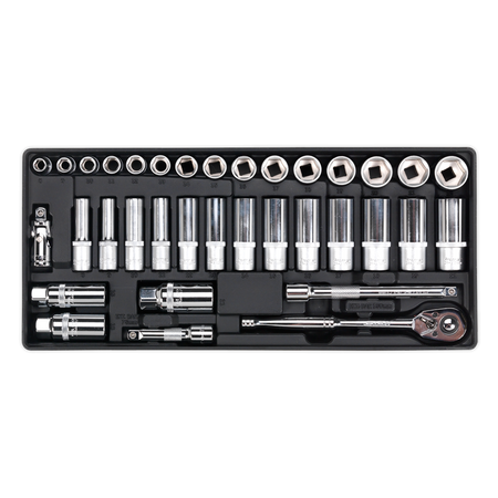 Sealey TBT20 35pc 3/8"Sq Drive Socket Set with Tool Tray