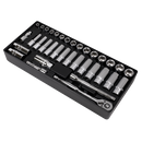 Sealey TBT20 35pc 3/8"Sq Drive Socket Set with Tool Tray