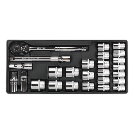 Sealey TBT21 26pc 1/2"Sq Drive Socket Set with Tool Tray