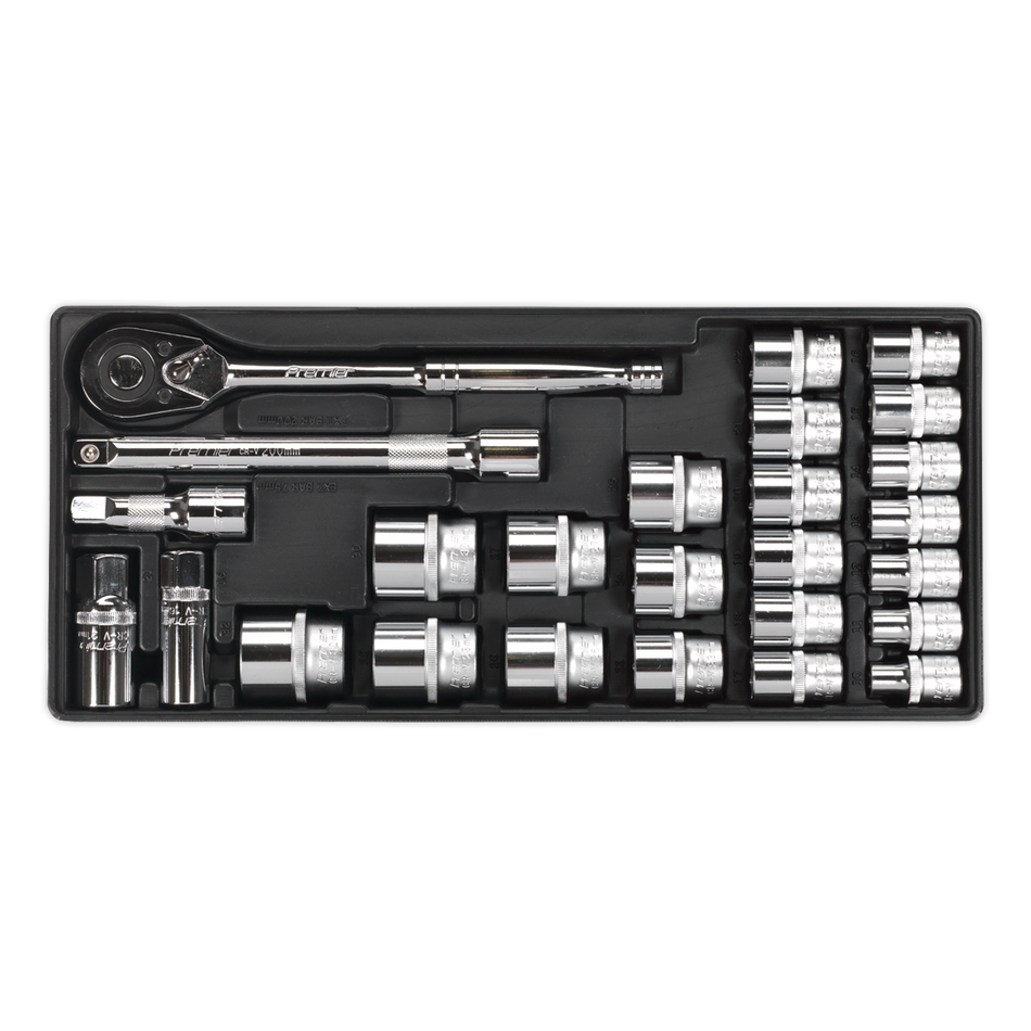 Sealey TBT21 26pc 1/2"Sq Drive Socket Set with Tool Tray