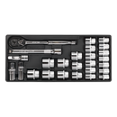Sealey TBT21 26pc 1/2"Sq Drive Socket Set with Tool Tray