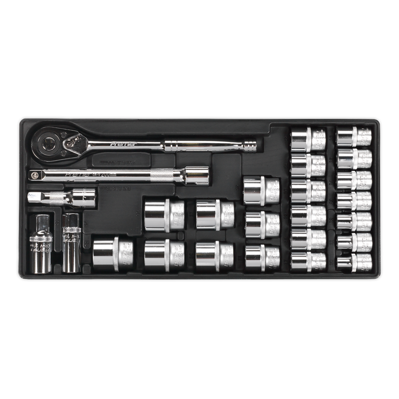 Sealey TBT21 26pc 1/2"Sq Drive Socket Set with Tool Tray