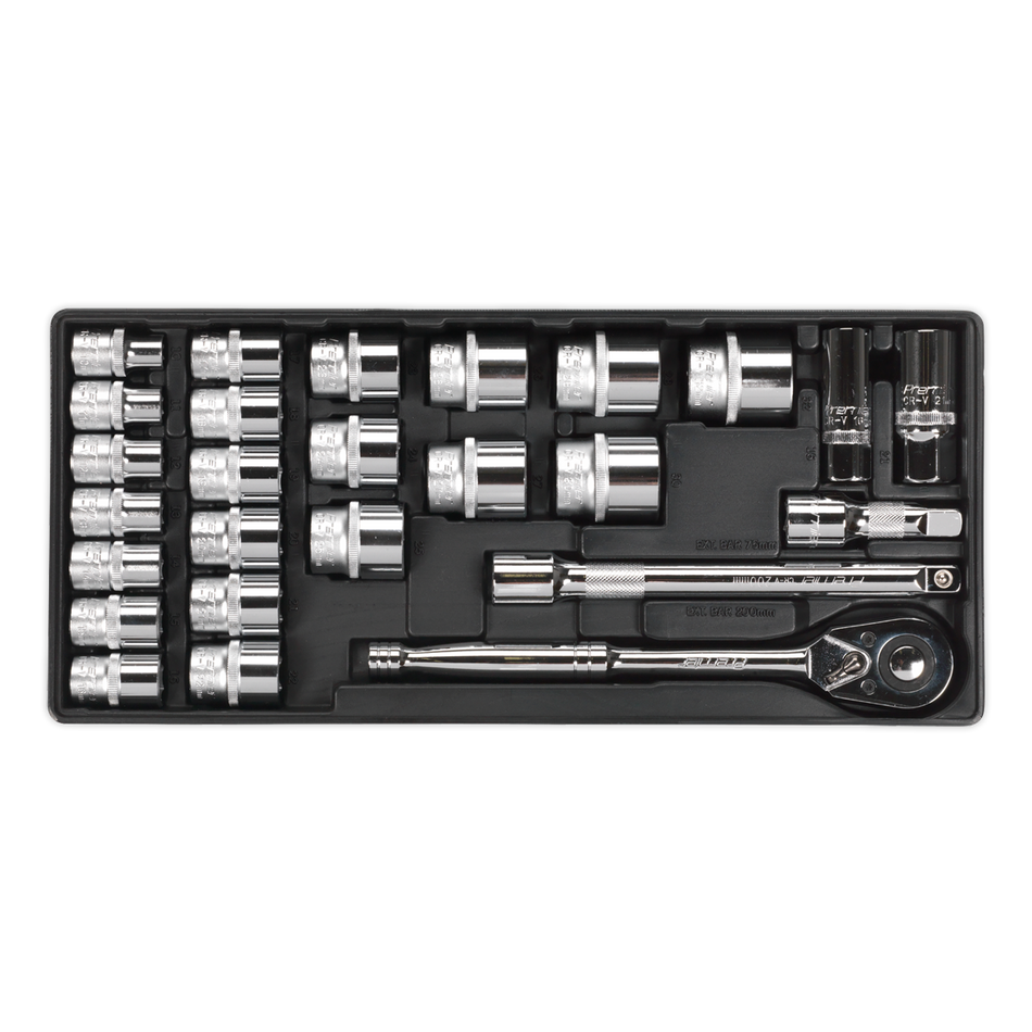 Sealey TBT21 26pc 1/2"Sq Drive Socket Set with Tool Tray