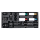 Sealey TBT25 15pc Impact Socket & Adaptor Set with Tool Tray