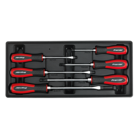 Sealey TBT29 6pc Hammer-Thru Screwdriver Set with Tool Tray